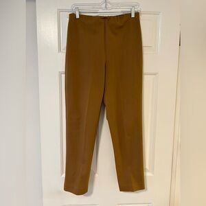 PEARL by Lela Rose Camel Straight Leg Pants | Size 8